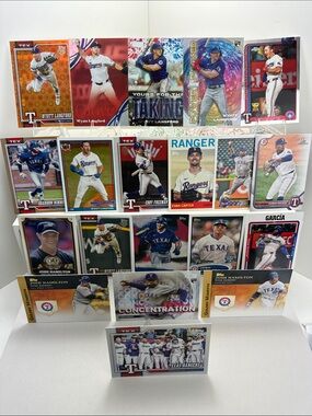 Wyatt Langford rookie & Josh Hamilton Brandon Nimmo Gold/2026 Rangers lot of 20